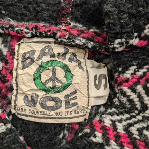 Baja Joe's hoodie , black/white/pink , size S - Picture 5 of 8